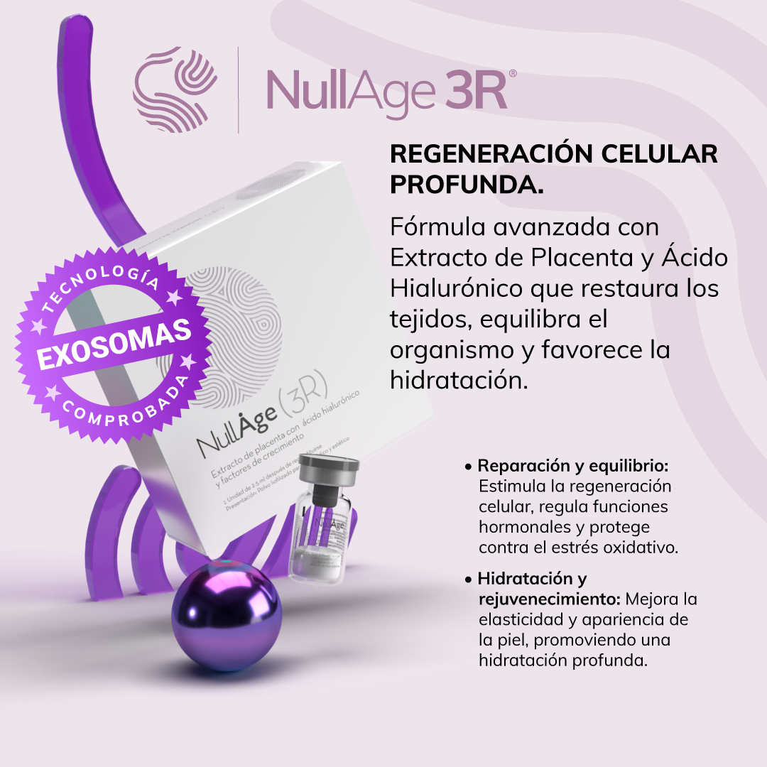 Nullage 3R repara y equilibra las funciones hormonales mejora la apariencia de la piel 